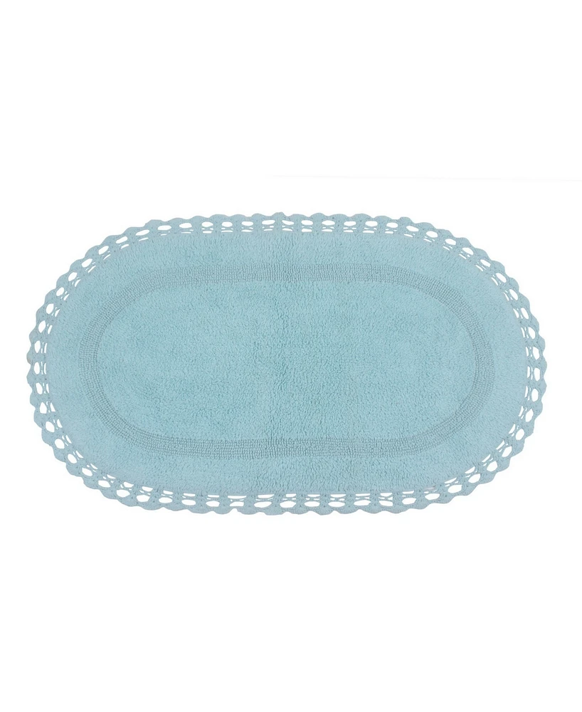 Home Weavers Hampton Crochet Reversible Bath Rug, 24" x 40"