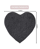 Home Weavers Modesto Heart Shaped Bath Rug, 25" x