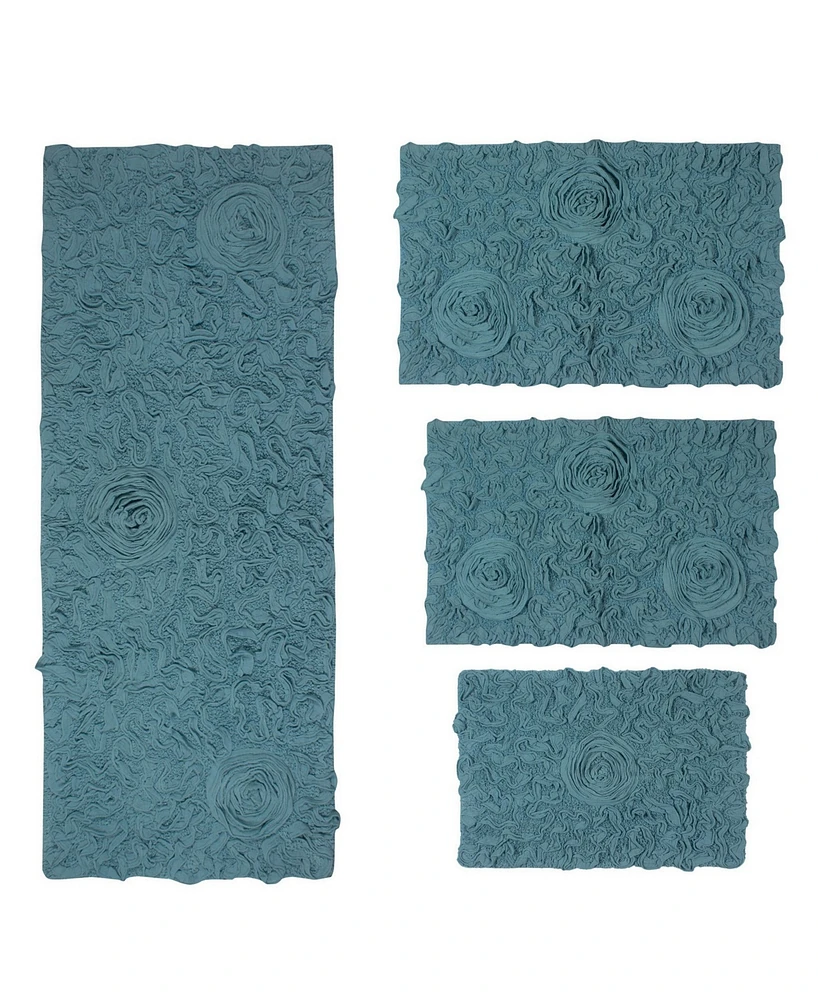 Home Weavers Bell Flower 4-Pc. Bath Rug Set