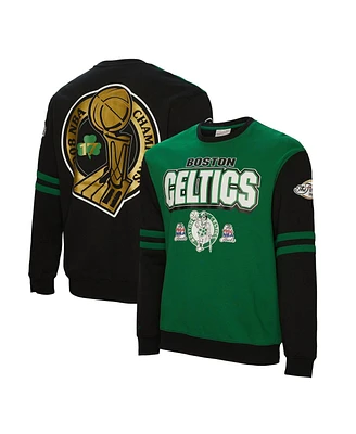 Mitchell & Ness Men's Kelly Green Boston Celtics All Over Pullover Sweatshirt