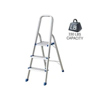 Slickblue 3-Step Folding Ladder Non-Slip Platform Stool with 330 lbs Load Capacity