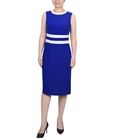 Ny Collection Petite Elbow Sleeve Colorblocked 2 Piece Dress Set