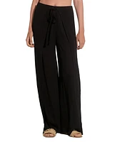 Elan Women's Wrap Wide-Leg Drawstring Pants