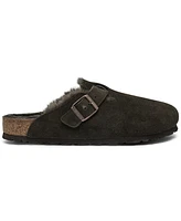 Birkenstock Men's Boston Shearling Suede Leather Clogs from Finish Line