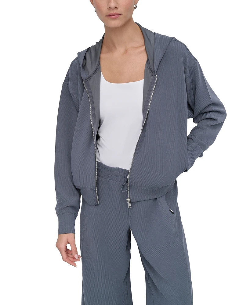 Dkny Women's Highline Ribbed Hoodie