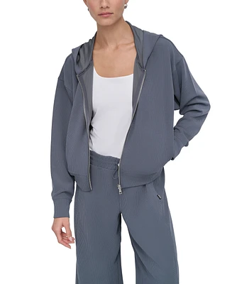 Dkny Women's Highline Ribbed Hoodie