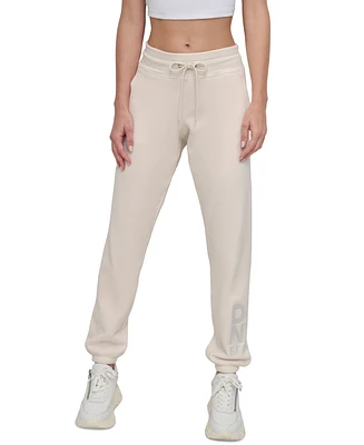 Dkny Sport Women's Embroidered-Logo Joggers