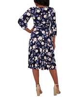 Jessica Howard Women's Floral-Print Midi Fit & Flare Dress