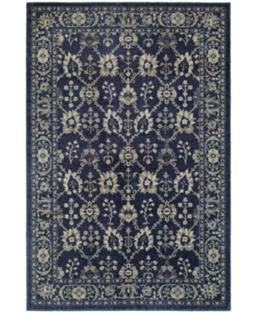 Jhb Design Tidewater Fortune Navy Grey Area Rugs