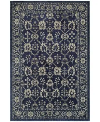 Jhb Design Tidewater Fortune Navy Grey Area Rugs