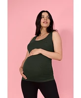 Motherhood Maternity Scoop Neck Side-Ruched Tank Top