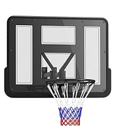 Soozier Wall Mounted Basketball Hoop with 43" Shatter Resist Backboard