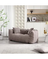 The Pop Home Two-Person Beanbag Chair with Foam Core, Comfortable Recliner Sofa for Gaming and Tv-The