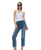 Bayeas Women's High Rise Straight Leg Jeans