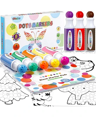 Ohuhu Washable Dot Markers Kit, 8 Colors Paint Marker Y30-80700-12