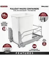 Rev-a-Shelf Pullout Kitchen Trash Can qt. with Soft-close