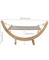 Wooden Cat Hammock Bed – Comfortable Hanging Lounger for Cats and Small Dogs