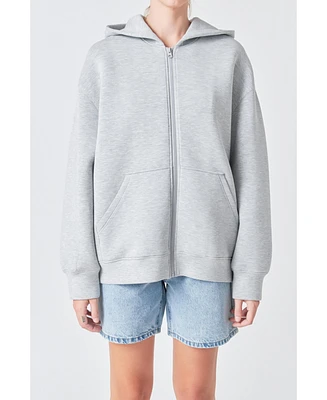 Grey Lab Women's Zip Up Hoodie