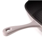 Neo Cast Iron Fry Pan, Grill Pan and Slotted Steak Press, Set of 3