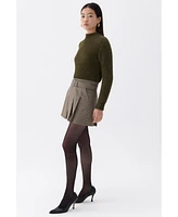 Nocturne Women's Belted Pleated Mini Skirt