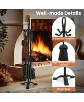 Sugift 5 Pieces Fireplace Tool Set Fireplace Accessories with Poker