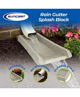 Suncast SB24 Decorative Rain Gutter Downspout Splash Block, Tan (2 Pack)