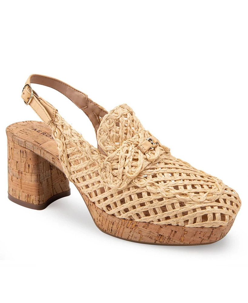 Aerosoles Women's Santiago Raffia Platform Pumps