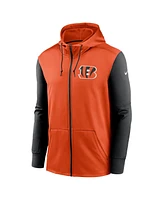 Nike Men's Orange Cincinnati Bengals Performance Full-Zip Hoodie