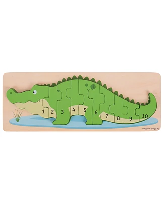 Bigjigs Toys Crocodile Number Puzzle, 10 Pieces