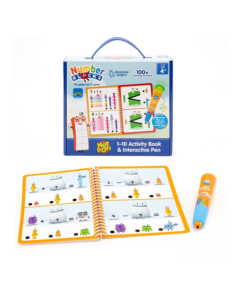 Educational Insights Hot Dots 1-10 Numberblocks Activity Book Interactive Pen