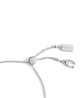 Coach Faux Stone Halo Heart Slider Bracelet