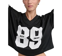 Dkny Sport Women's Varsity Mesh Cropped T-Shirt