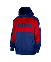 Nike Men's Blue Detroit Pistons Authentic On-court Showtime Performance Full-Zip Hoodie