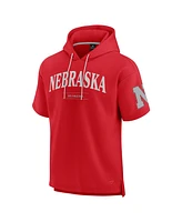 Fanatics Men's Scarlet Nebraska Huskers Ready Short Sleeve Pullover Hoodie