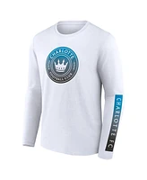 Fanatics Men's White Charlotte Fc Long Sleeve T-Shirt