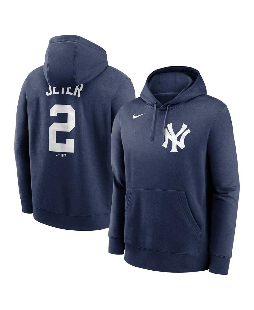 Nike Men's Derek Jeter Navy New York Yankees Player Name Number Club Pullover Hoodie