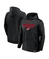 Fanatics Men's Black Detroit Red Wings Authentic Pro Rink Fleece Pullover Hoodie