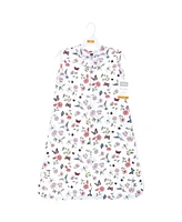 Hudson Baby Girls Cotton Sleeveless Wearable Sleeping Bag, Sack, Blanket, Hummingbird Garden, Months