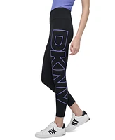 Dkny Sport Women's Logo Balance Compression High-Waist 7/8 Tights