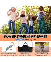 Gymax 10FT Certified Recreation Trampoline w/ Exclusive Flower Shape Enclosure Net