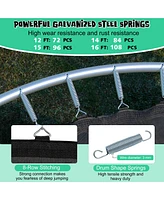 Gymax 14FT Recreational Trampoline w/ Inner Enclosure Net Basketball Hoop Ladder