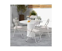 gaomon Folding Chairs 4 Pack, Outdoor & Indoor Event Portable Metal with Cushion