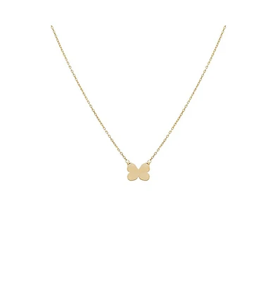 By Adina Eden Butterfly Pendant Necklace 14K