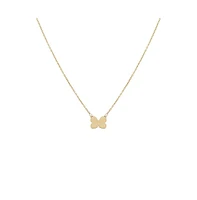 By Adina Eden Butterfly Pendant Necklace 14K