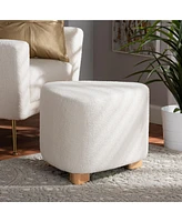 Baxton Studio Brielle Modern and Contemporary Upholstered Wood Ottoman