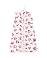 Hudson Baby Girls Cotton Sleeveless Wearable Sleeping Bag, Sack, Blanket, Rose, 0-6 Months