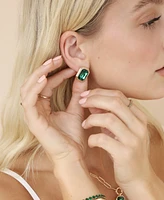 Ettika Emerald Deco Stud Earrings