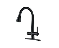 Casainc 1.8 Gpm Pull Down Kitchen Faucet with Deck Plate and Digital Display