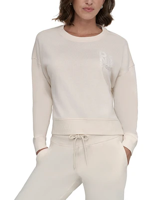 Dkny Sport Women's Embroidered-Logo Sweatshirt