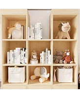 gaomon 8-Cubby Kids Bookshelf Wooden Toy Storage Organizer Bookcase Toddlers Playhouse Cabinet Shelf